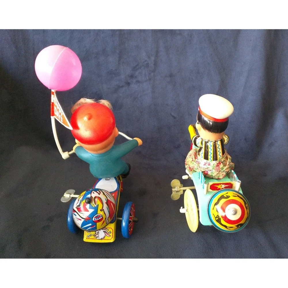 Vintage 1983 Shackman Tin Wind-Up Toys  Set of 6